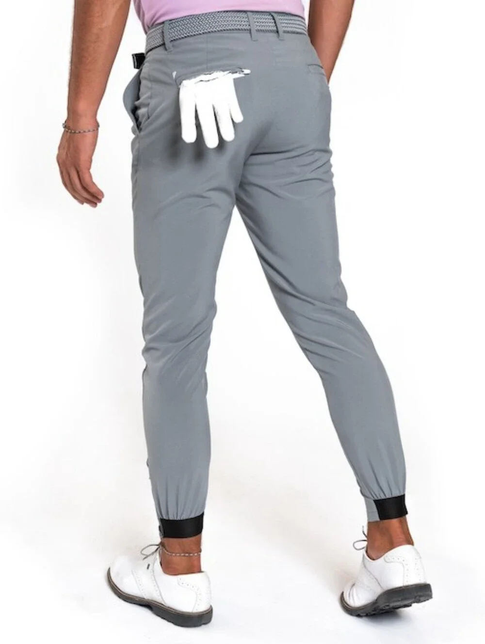 Primo  Performance Stretch Ankle Zip Gray Golf Pants